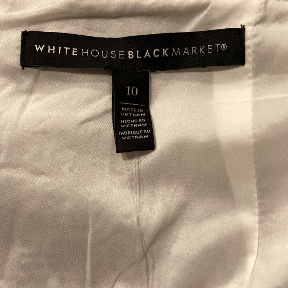 White House Black Market NWT Pink and White Skirt Size 10 - Picture 7 of 10